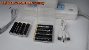 PUANTES USB Rechargeable Battery 1.5V AA/AAA LI-ion 3600mwh/1300mwh TYPE-C/Micro USB charging