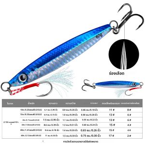 PROBEROS 1 PC โลหะ JIG 10g 15g 20g 30g 40g 60g ทนทาน Bionic Hard เหยื่อการออกแบบที่สมจริง-Perfect อุปกรณ์ตกปลาทะเล