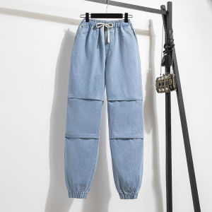 Quần Jeans Denim Thường Ngày Cỡ Lớn Mùa Hè Phong Cách Học Đường Quần Ống Rộng Cạp Cao Quần Thường Ngày