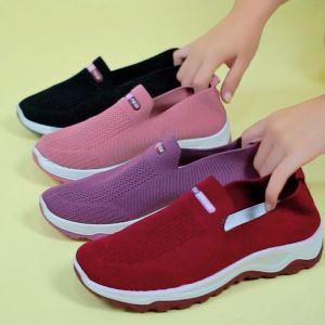 SNEAKERS WANITA TANPA TALI KELUARAN TERBARU IMPORT BATAM CANTIK COCOK OLAHRAGA SANTAI ANTI SLIP 1201