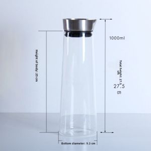 Thickened Glass Cold Water Pot Large Capacity Tea Brewing Flask Explosion Proof Home Use Juice Flower Tea Water Bottle