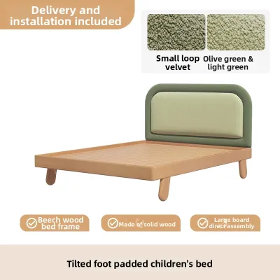 NUOMU | Growing Childrens Single Bed Beech Wood Platform Bed