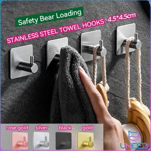 Need. Stainless Steel Towel Hooks Wall Door Clothes Kitchen Bathroom Rustproof Self Adhesive Towel Holder