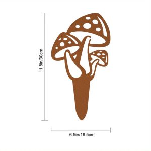 CIFbuy | CIFBUY Iron Wall Art Mushroom Hollow Out Metal Sculpture Hanging Plaque Home Garden Yard Decor Ornament Accent