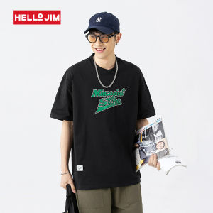 HELLO JIM Oversize Tshirt For Men 100% Cotton High quality Tshirt Men 2023 New Style 230g T shirt  JA1662 clearance