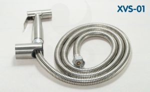 Vòi xịt vệ sinh INOX 304( nguyên set đầu xịt+ dây+ gài)