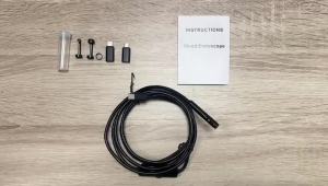 Type-C Endoscope Camera 5.5mm Inspection Mini Camera 6 LED Adjustable Borescope Hard Cable 1M/2M/3M5/5M/10M For Sewer Pipeline