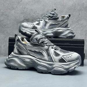 Mens Retro Dad Shoes Thick Bottom Breathable Casual Sneakers Summer 2024 Fashionable Worn-In Style Sporty Leisure Footwear