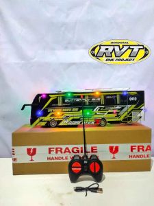 [BATERAI CAS] mainan miniatur bus telolet basuri remote control full lampu termurah