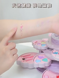 Girls makeup Set DIY Cosmetics Toy lipstick Tear Nail Polish Set Multi-layer Childrens Cosmetics