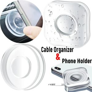Car Nanomaterials Double Sided Stickers Phones Stand Cable Organizer Self-stickers Lazy Bracket Mobile Phone Holder