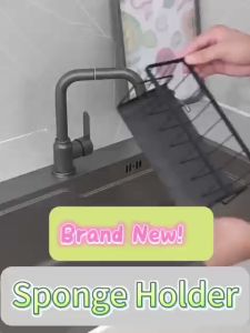 Abs Sponge Holder Kitchen Soap Organizer Sink Storage Rack Wall Hanging Sink Accessories Drainer