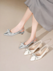 Josiny | Pointed Stiletto Heel Sandals White