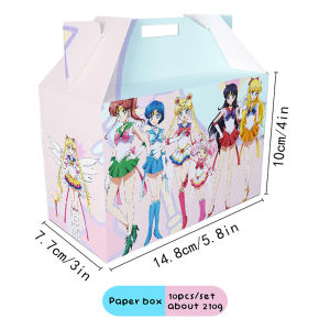 Cartoon Sailored Moons Themed Paper Boxes Combination New Goddesses Characters Stories Cards Anime Game Family for Birthday Part