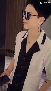 Áo sơ mi áo sơ mi nam cổ vest phối 2 màu phong cách bảnh bao  chất ngầu - mã N12