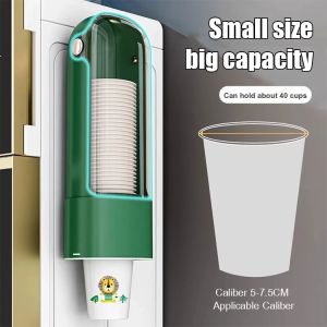 Wall-mounted Disposable Cup Dispenser Punch-free High Aesthetic Value Home Use Paper Bucket Placement Stand