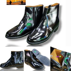 รองเท้าฮาร์ฟสั้นซิป รองเท้ฮาร์ฟรองเท้าข้าราชการ  หนังแท้ มีซัปใน ถูกระเบียบ