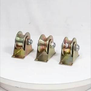 Bánh xe sắt góc chữ V Bánh xe ray chữ U Bánh xe cửa trượt Ròng rọc thép màu - MOGEE