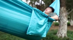 Hammock Outdoor 2 Person Camping Nylon Hanging Hammock Chair Beach Swing Bed Relax Sleeping Travel Hammock