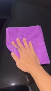 ผ้าไมโครไฟเบอร์สีม่วงขนาด 40*40 ซม. 300 GSM.