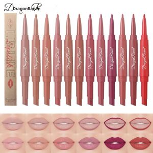 Bút Kẻ Môi Hai Đầu Dragon Ranee 2 Trong 1 Lâu Trôi Chống Nước Màu Đỏ Nude Làm Nổi Bật Đường Viền Môi