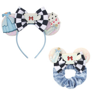 ใหม่ Disney แฟชั่นเทศกาลเมาส์หูผมชุดสาวเชือกผู้ถือหางม้าแถบคาดศีรษะกํามะหยี่ Scrunchies Mujer