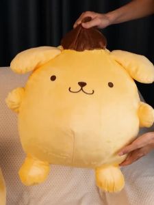 40-50cm Sanrio Pompompurin Stuffed Plush Toys Big Size Lovely Pillow Gift Kids Super Soft Pom Pom Purin Plushie Doll Room Decor
