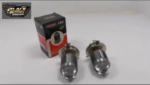 Jaminan Original Lampu Utama H4 Projector Super Terang High Low AC DC Jauh Dekat Putih Type Laser LED