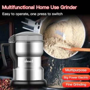 XM Alex Home Use Stainless Steel Grinder food blender Maker Grinding Milling spice grinder Machine Strong Electric Spice Meat Grinder Food Processor  Choper Mixer small suprfine grinder Pengisar Daging Sayur pengisar kerin食材粉碎机打粉机家用小型细腻 研磨機