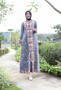 promo gamis pesta Tille two tone dalaman saten velvet
