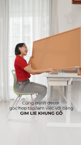Bảng Ghim Lie Khung Gỗ Tân Hà Thế Giới Bảng - Kích Thước 43x58cm 61x91cm - Ghim tài liệu tranh ảnh