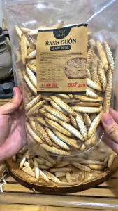 [Ăn là Ghiền] Bánh đuôn dừa sầu riêng - Thương hiệu LÒ BÁNH THANH TÂM - Đặc sản miền Tây - Túi 500g - Kingsmart