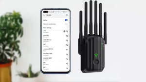 【รับประกัน 5 ปี 】ตัวกระจายไวไฟ ตัวดูดสัญญาณ ตัวขยายสัญญาณ wifi 5G/2.4 Ghzครอบคลุมสัญญาณ 6เสาอากาศขยายตัวกระจายwifi ตัวรับสัญญาณ wifi ตัวกระจายwifiบ้าน ขยายสัญญาณ wifi wifi repeater