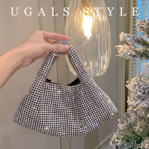 UGALS | Sparkling Silver Crystal-Studded Tote Bag