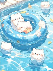 Oil Painting By Number Cute Rabbit Whale Animal Home Decoration Painting Wall Bedroom Room Decor Gift Frameless