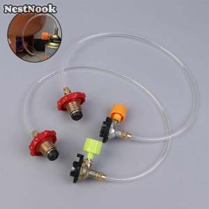 ZTOYL อะแดปเตอร์เติมแก๊สเตาแก๊สตั้งแคมป์วาล์วเติมแก๊สถังแก๊สเตาหลอมวาล์วอุปกรณ์เสริม