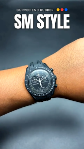 สายนาฬิกาแบบยางรุ่น Curved End Rubber SM Style for Omega X Swatch