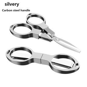 Carbon Steel Scissors Foldable Fishing Knots Woven Lines Cutters Fishing Tools Cutting Lines Fishing Accessories Outdoor