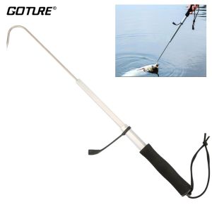 Goture Portable Fishing Rod Gaff Spear Hook Tools Telescopic Retractable Fish Gaff Stainless Steel Sea Boat Fishing Grip Tackle
