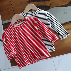 Áo Mặc Trong Vải Modal Em Bé Khổng Lồ Mềm Mại Áo Thun Dài Tay Màu Trắng Trẻ Em Nam Nữ Áo Xuân Thu Dễ Phối Màu Trơn 1585