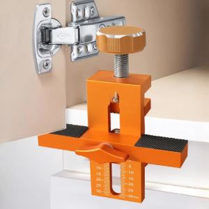 Aluminum Alloy Cabinet Door Rebound Installation Jig Wardrobe Door Locator Auxiliary Punching Positioner Woodworking DIY Tool