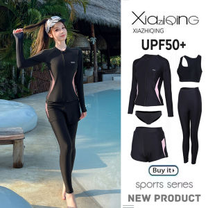 New Womens Long Sleeve Wetsuit Two Piece Surfing Swimming Suit Quick Dry Jellyfish Dress Slimming Girl Snorkeling Surfing Diving Clothes