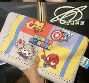 Kid Natural Latex Pillow And Case Cooling 100%Cotton Cartoon Anti Dustmite Safe Sleep Night