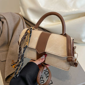 Fashionable Ladies Handbag Commuter Single Shoulder Crossbody Bag Soft Tote Bag Korean Style Pure Color Casual Handbag