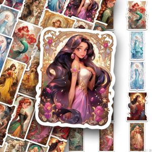 Disney Princess Thẻ Dán Hoạt Hình Dễ Thương Phụ Kiện Điện Thoại Di Động Màn Hình Máy Tính Xách Tay Màn Hình Máy Tính Để Bàn Trang Trí Chống Thấm Nước
