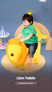 MEJA BALOK LION DAPAT DI JADIKAN SEPEDA | BUILDING BLOCKS LION RIDE