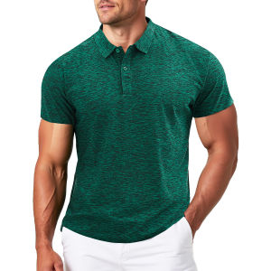 Áo Thun Nam TACVASEN Tay Ngắn Nhẹ Kiểu Dáng Lịch Sự Chất Liệu Thấm Hút Mồ Hôi Áo Golf 2 Khuy Cổ Trụ Thích Hợp Cho Mùa Hè