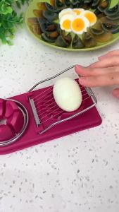 COD Stainless Steel Multifunctional Fruite Egg Cutter Cutting Egg Slicers Wire Kitchen Accessories