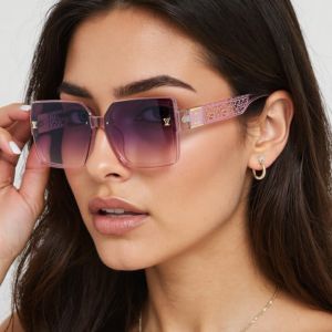 New luxury fashion box sunglasses ladies high sense sunshade sunglasses