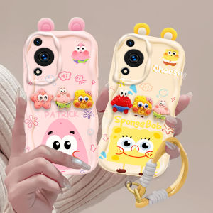 Cute Cartoon 3D Phone Case for Huawei Enjoy 70 pro M/S/Z Series Protective Shell Female Style Sponge Bob Anti-Fall Silicone